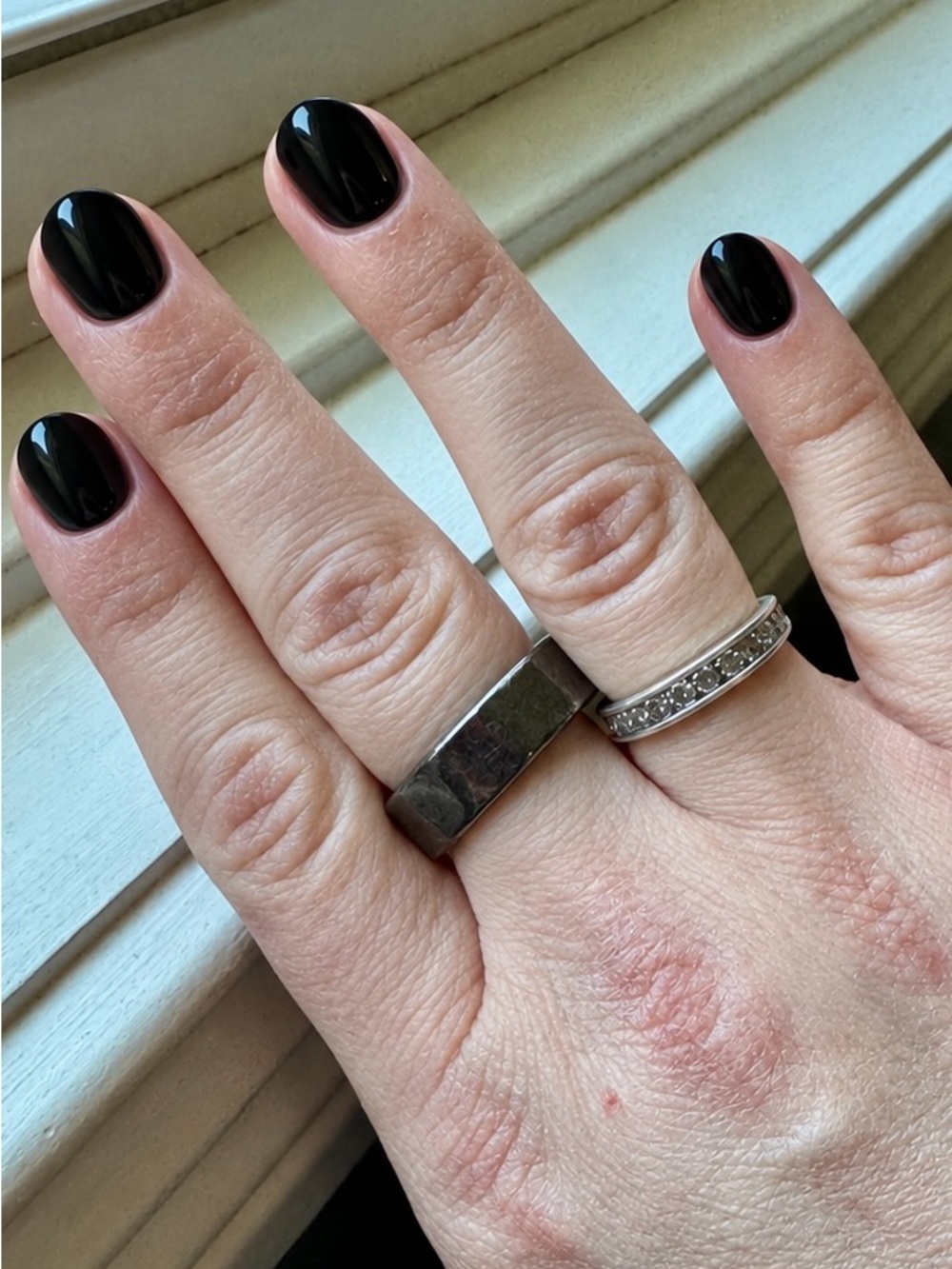 Sterling Silver Diamond Band
